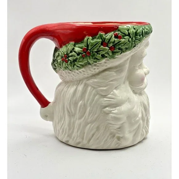 Vintage Santa Claus Christmas Coffee Mug Cup Used - Picture 3 of 11